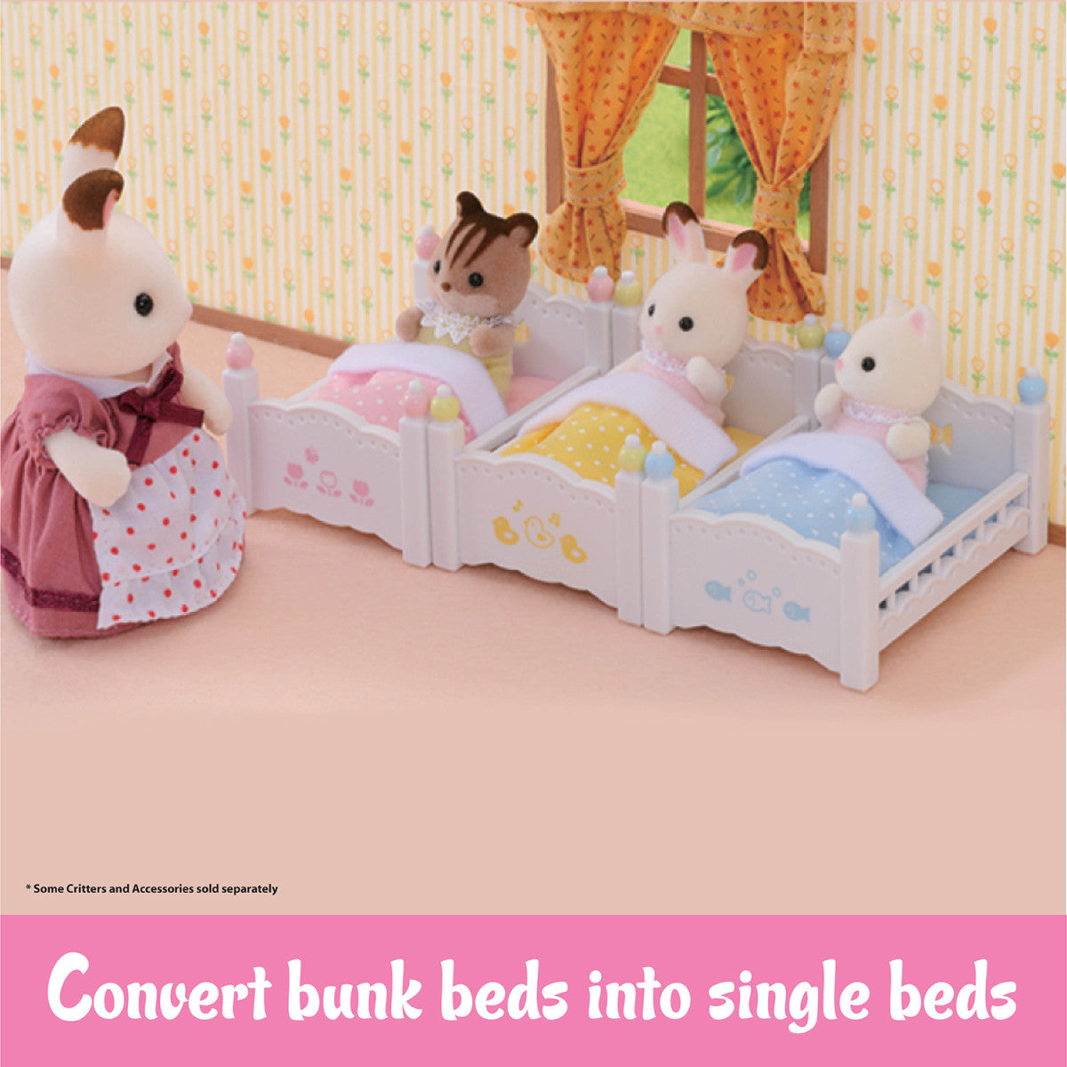 Calico Critters Triple Bunk Bed Set