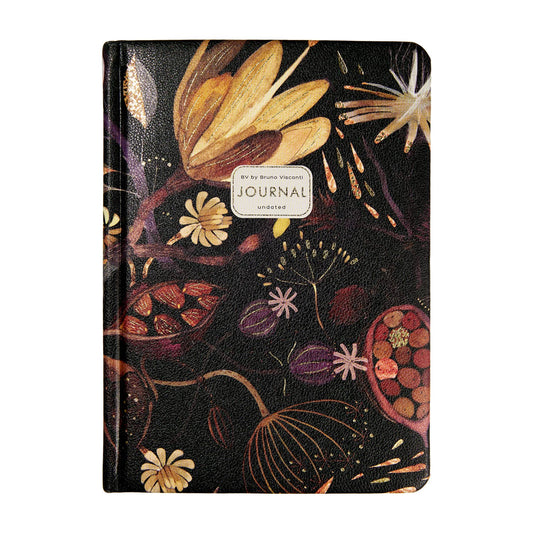 Journal; Night Flowers (A5 Vegan Leather Hardcover)