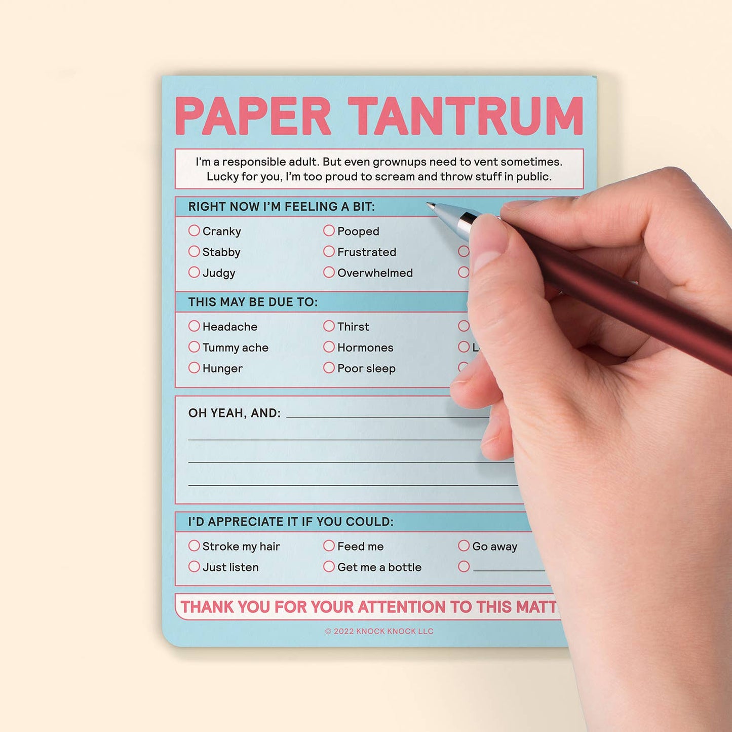 Nifty Notepad; Paper Tantrum (Pastel Blue, 50 Sheets)