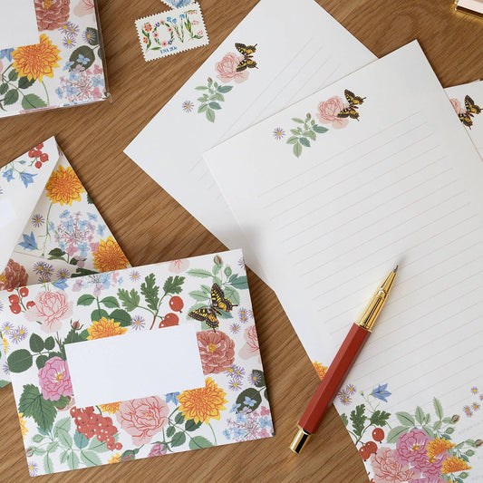 Letter Writing Set; Reverie By Botanica Paper Co. (12 Letters + 6 Envelopes)