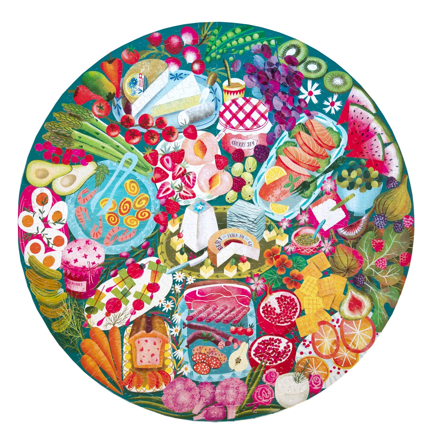 Jigsaw Puzzle; Charcuterie (500 Piece Round Puzzle)