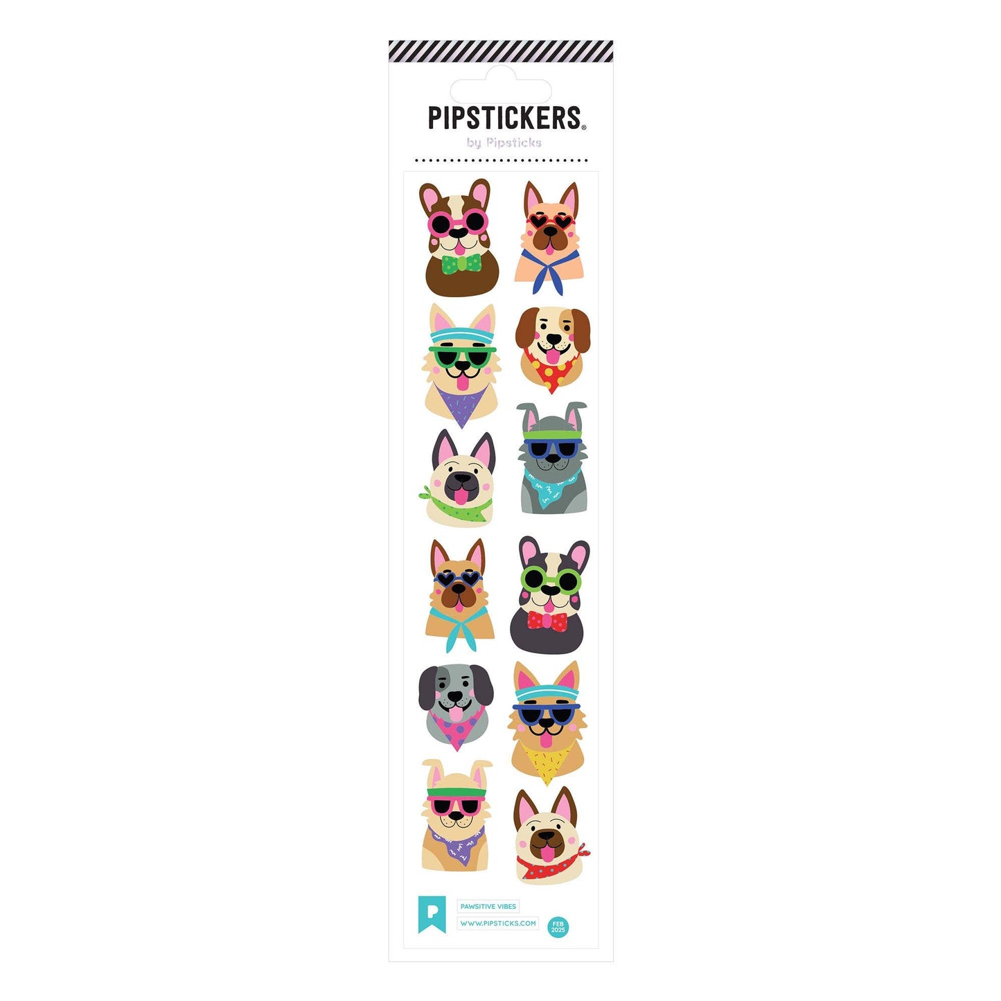 Pipsticks Sticker Sheet; Pawsitive Vibes