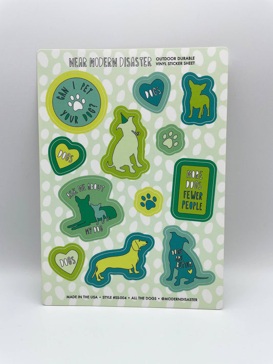 Sticker Sheet; All The Dogs