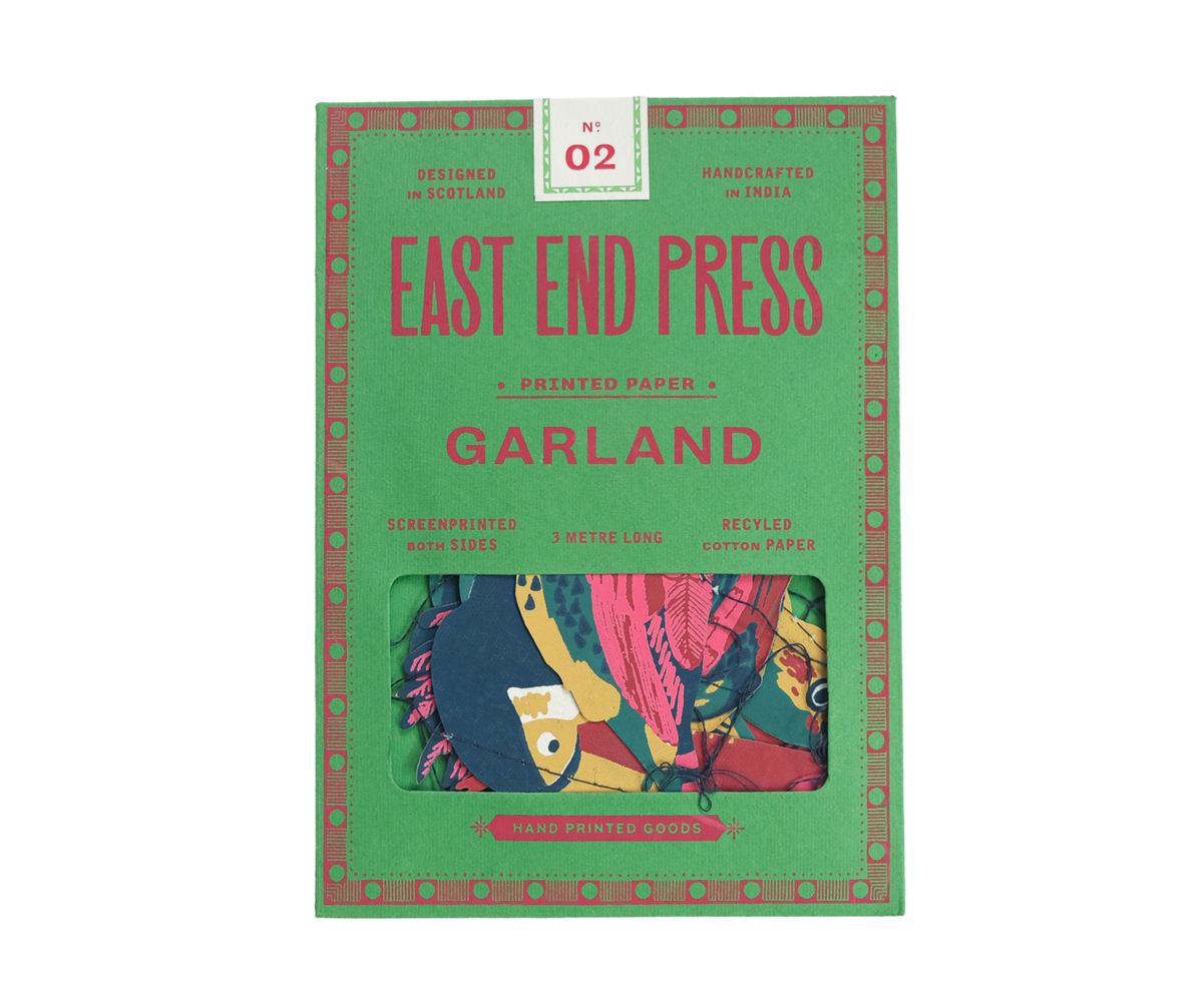 Sewn Garland; Tropical Birds | East End Press