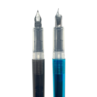 Fountain Pens; Splendid Duo - Black & Blue Ink (Set of 2 Pens & 4 Cartridges)