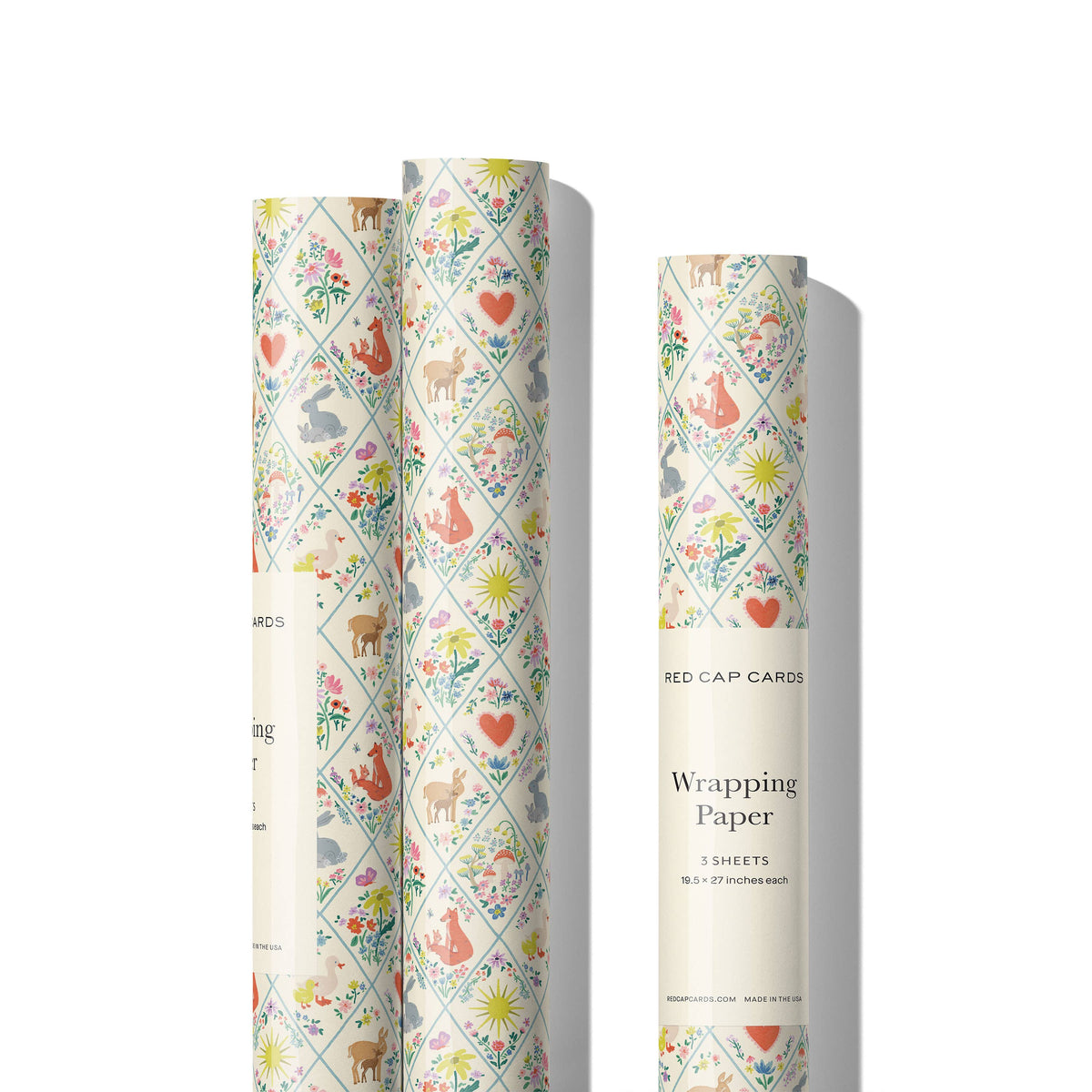 Wrapping Paper Roll; Woodland Critters | Red Cap Cards