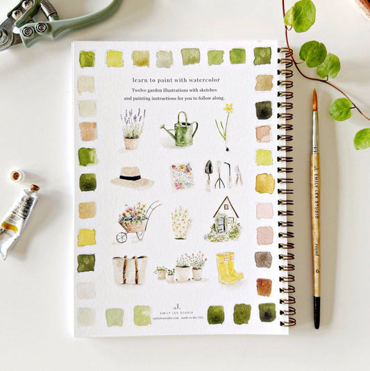 Watercolor Workbook; Garden By Emily Lex