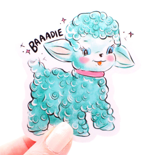 Vinyl Sticker; Little Baddie Lamb