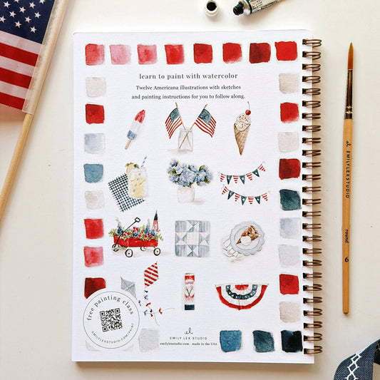 Watercolor Workbook; Americana By Emily Lex