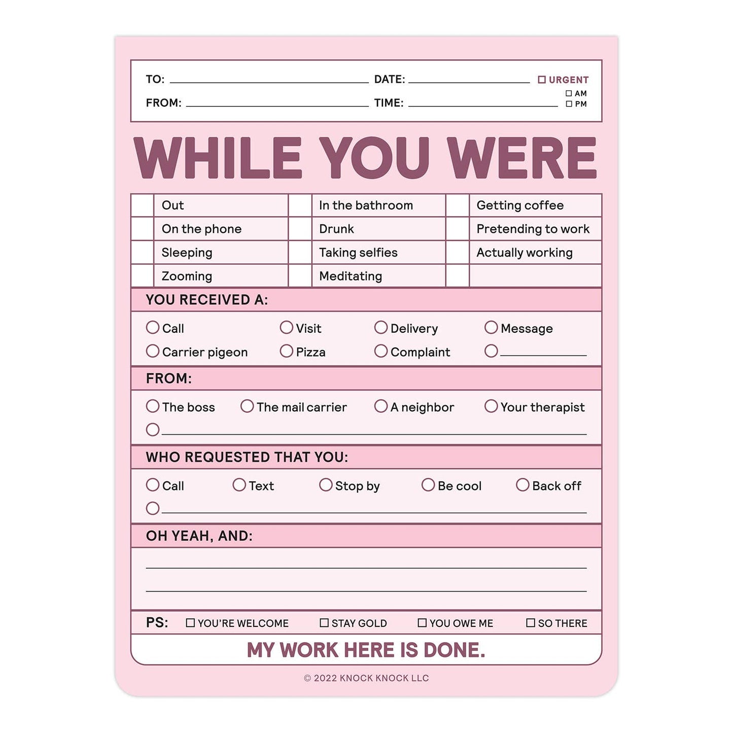 Nifty Notepad; While You Were (Pastel Version)