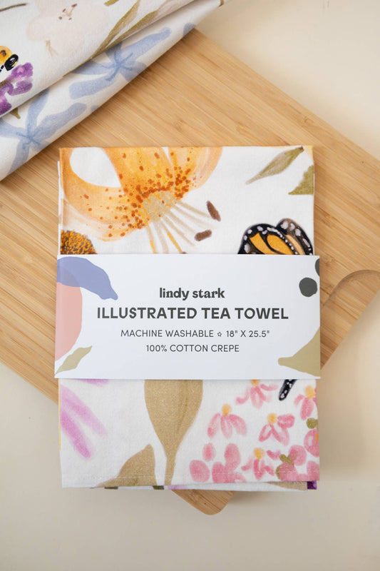 Tea Towel; Carolina Wildflower (100% cotton)