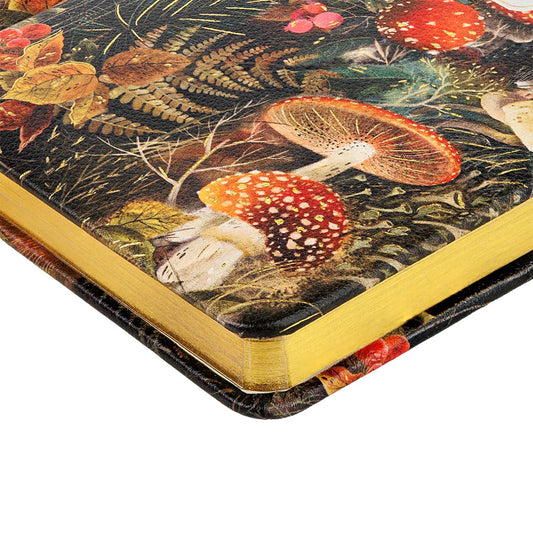 Journal; Forest Mushrooms (A6 Vegan Leather Hardcover)