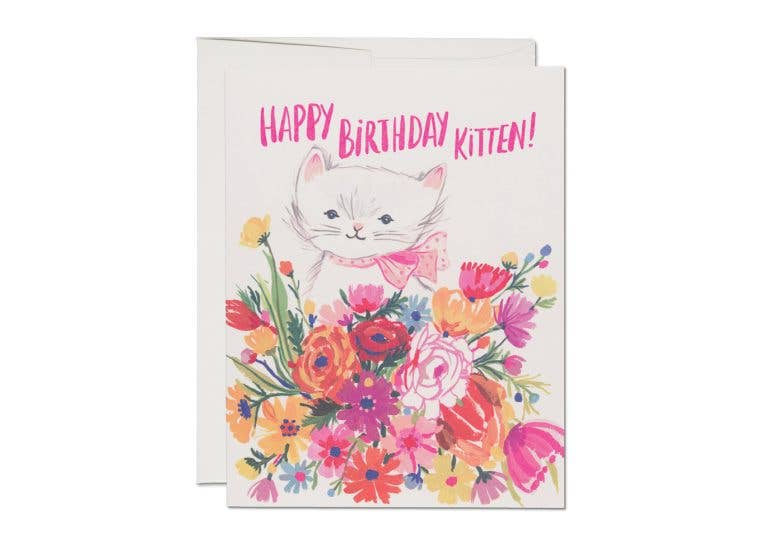 Birthday Card; Happy Birthday Kitten