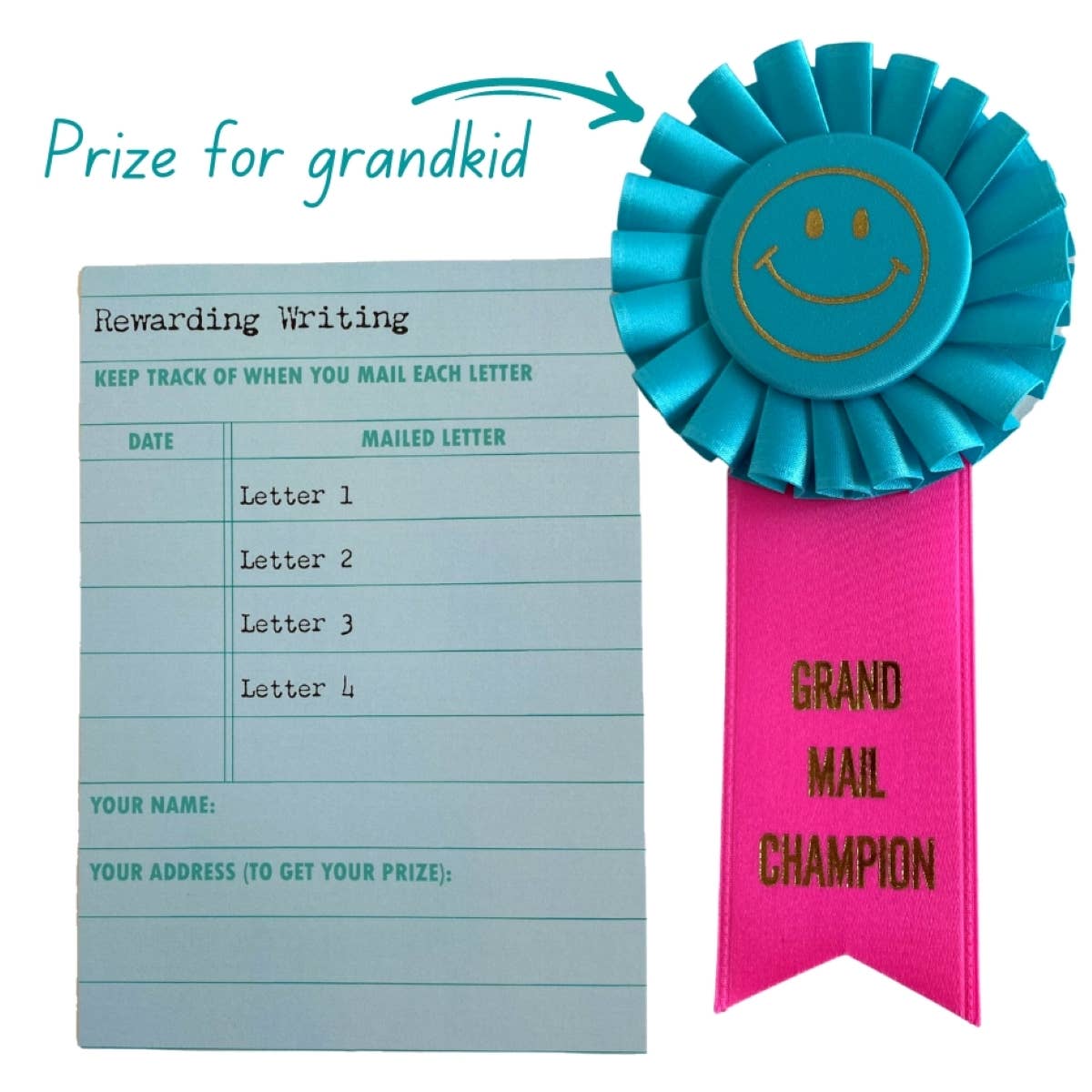 Grand Pen Pal Kit; Kids & Grandparents (Drawstring Bag)
