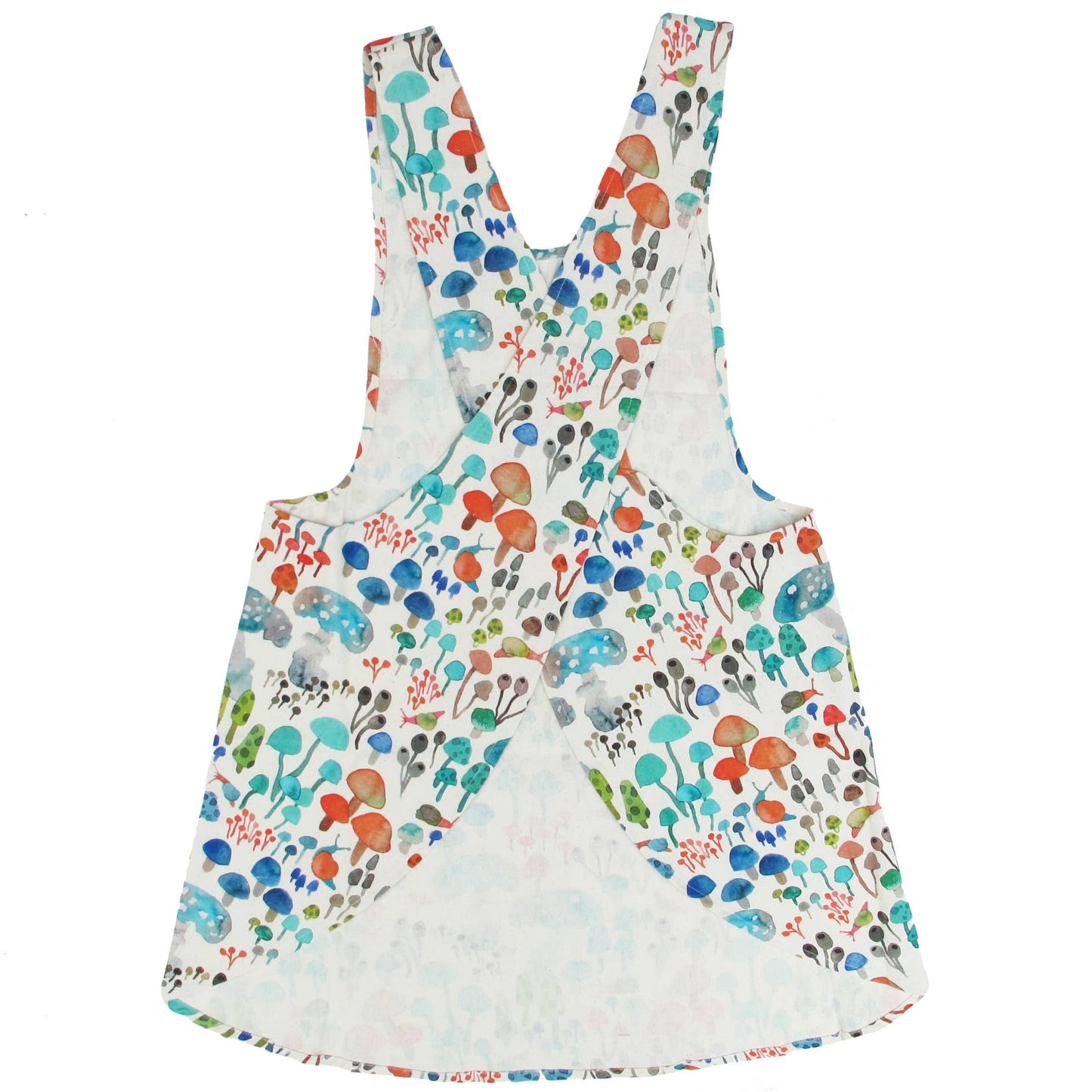 Pinafore Apron; Mushroom Blues