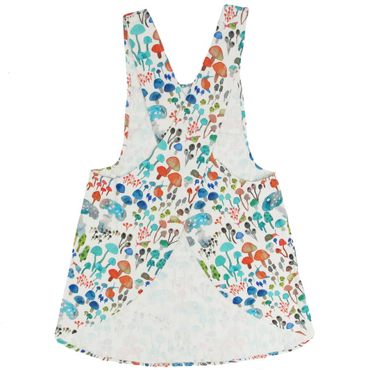 Pinafore Apron; Mushroom Blues