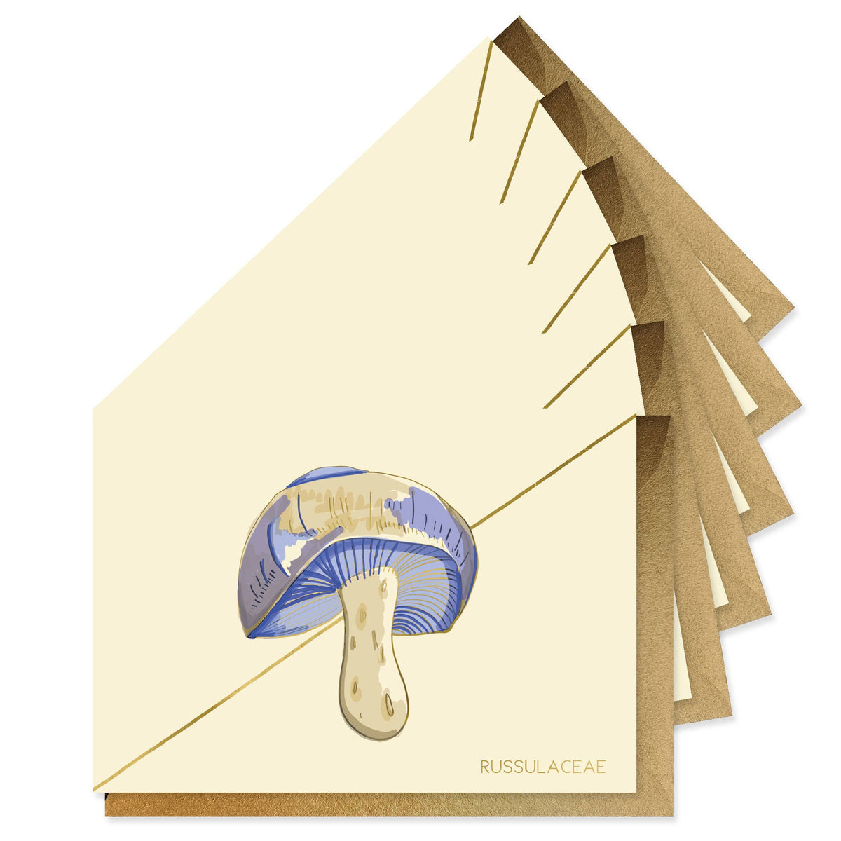 Stationery Boxed Set; Periwinkle Mushroom (6 Cards + Envelopes) | Good Juju Ink