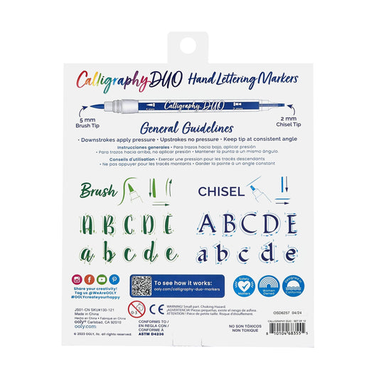 Ooly Calligrapghy Duo Markers (Double-ended, Set of 12)
