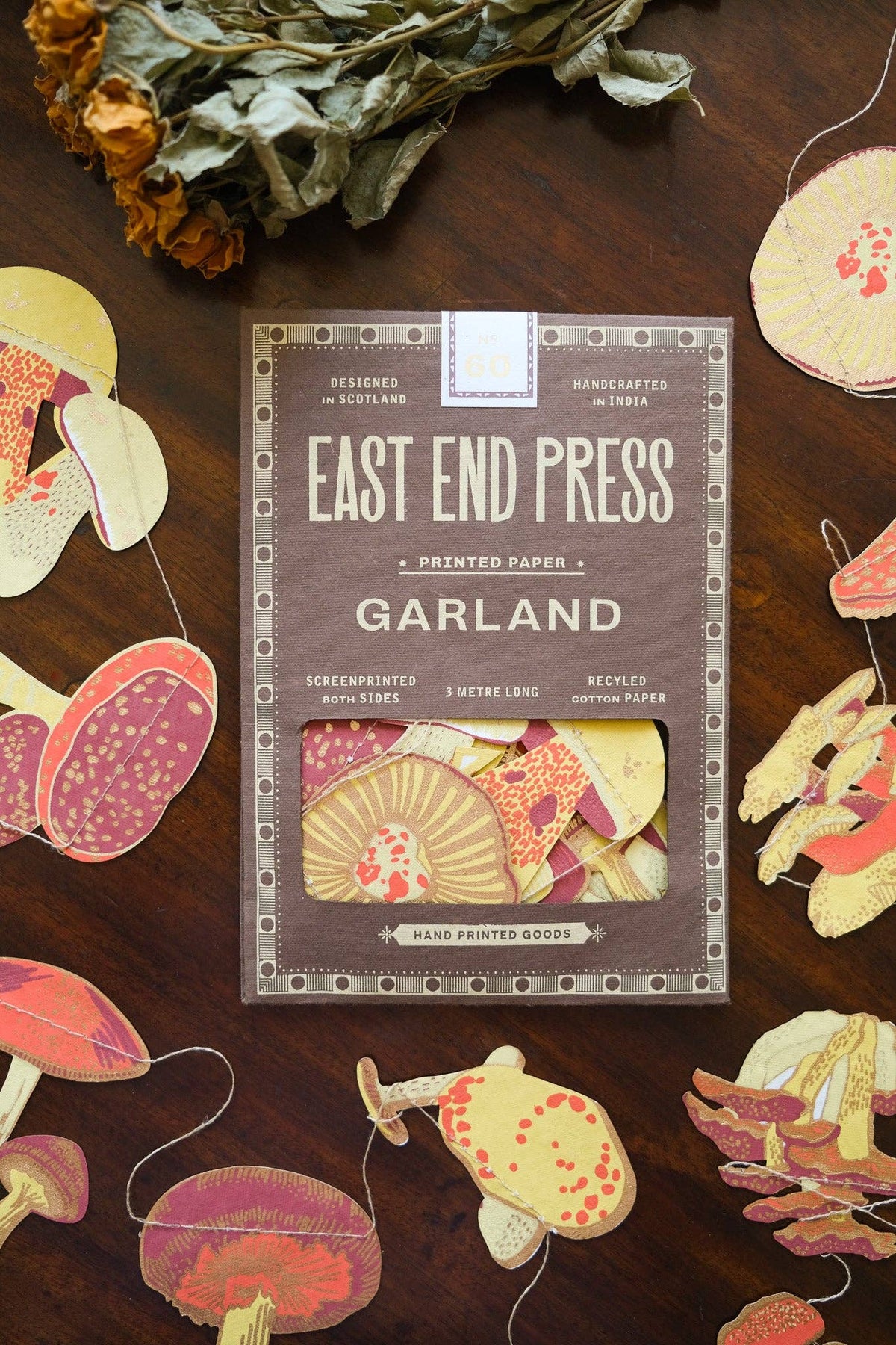 Sewn Garland; Mushroom