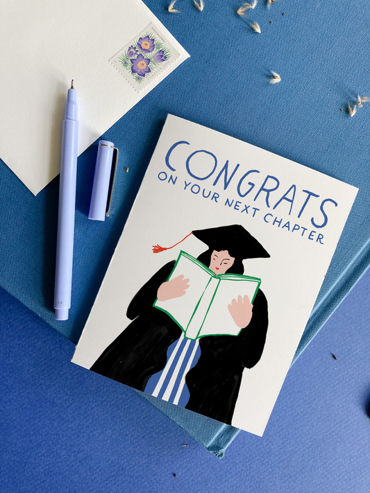 Graduation Card; Next Chapter Grad (Congratulations Graduation Card)