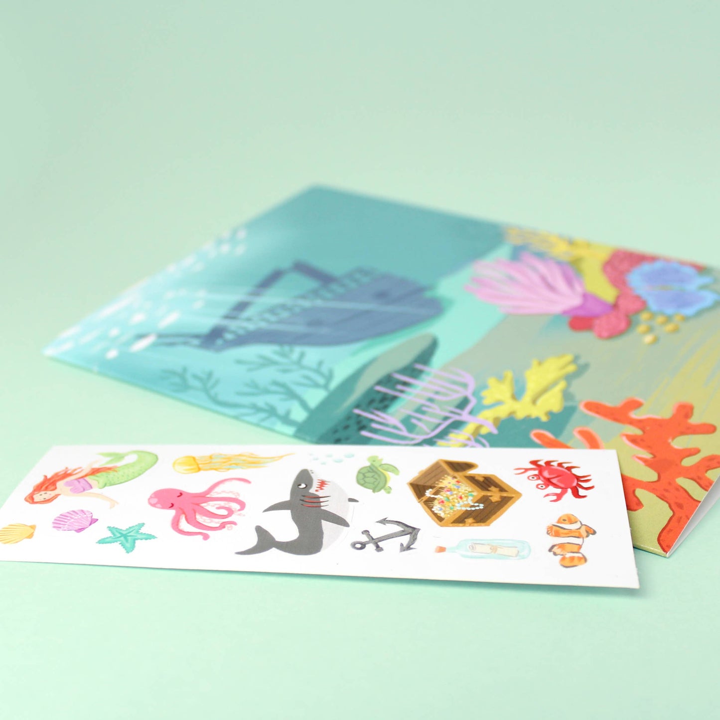 Sticker Scene Card; Under the Sea