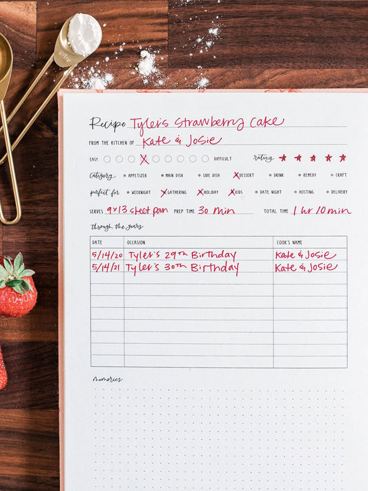 Recipe Book; Strawberry Heirloom
