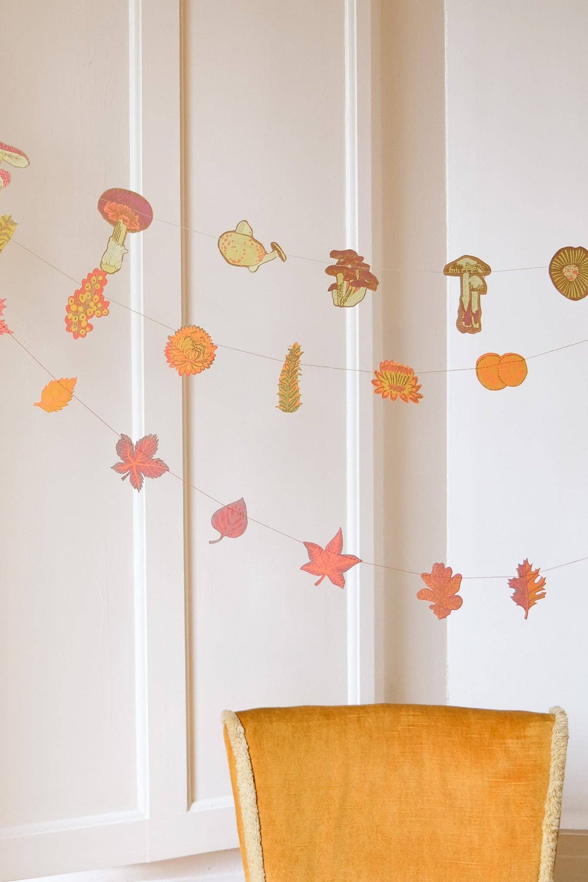 Sewn Garland; Mushroom