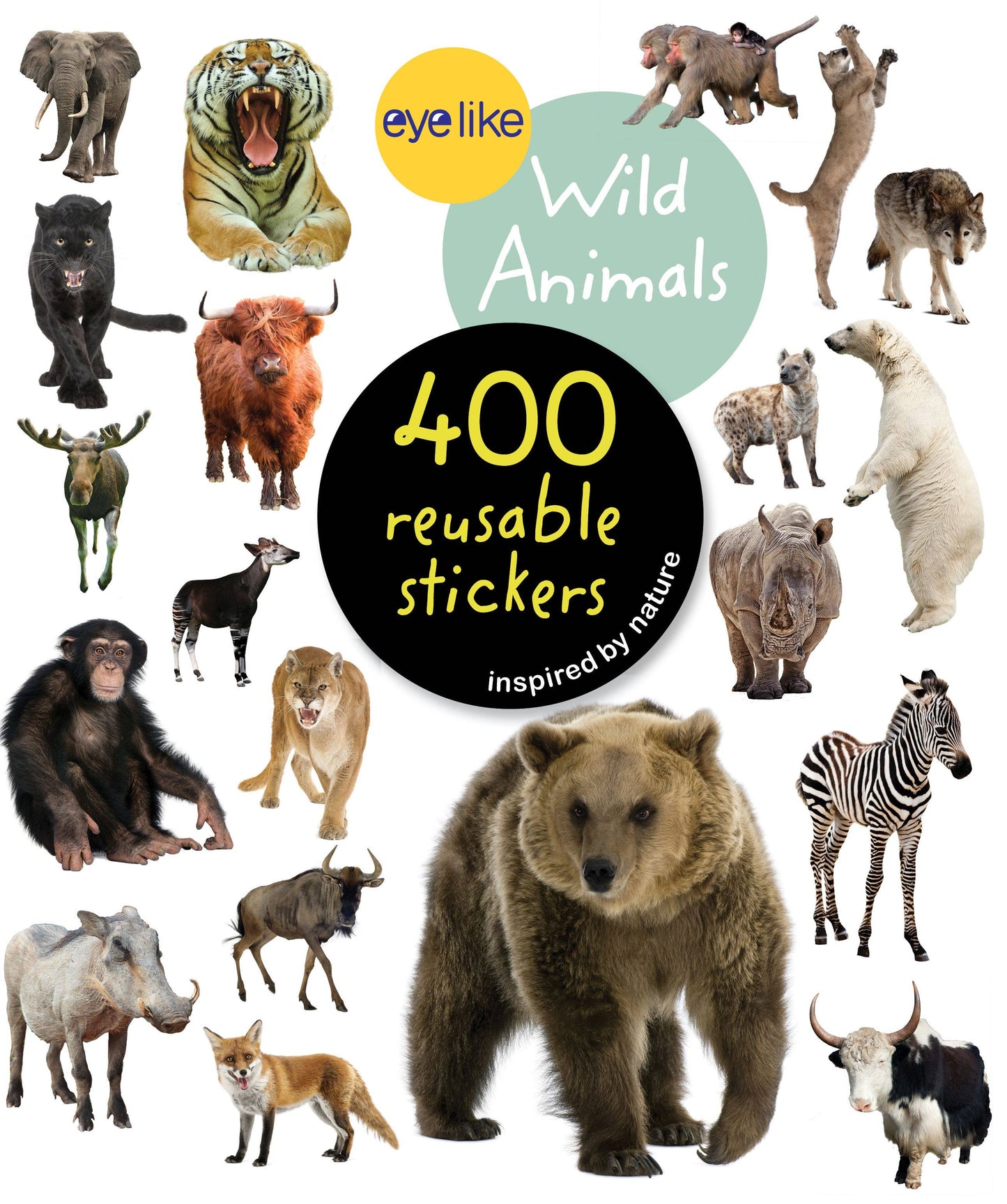 Sticker Book; Eyelike Stickers: Wild Animals (400 Reusable Stickers)