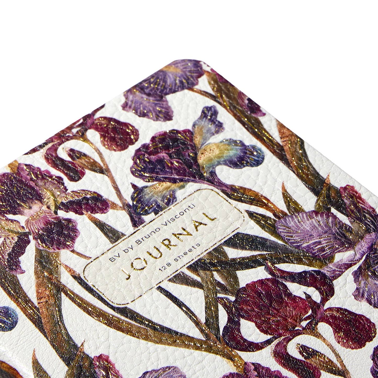 Daily Planner Journal; Irises (A6, Vegan Leather) - BV by Bruno Visconti