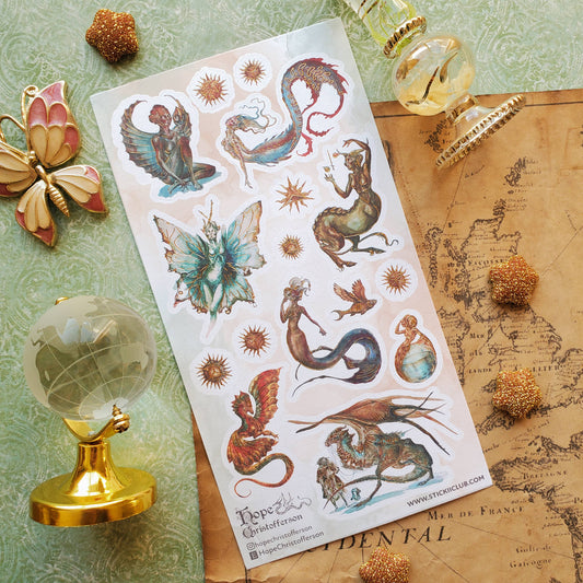 Stickii Sticker Sheet; Of Myths & Legends