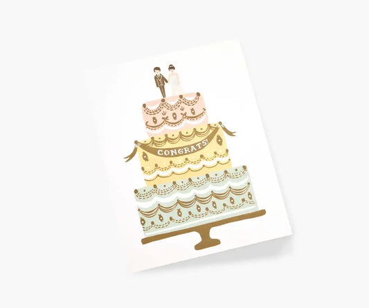 Rifle Paper Co. Wedding Card; Congrats Wedding Cake
