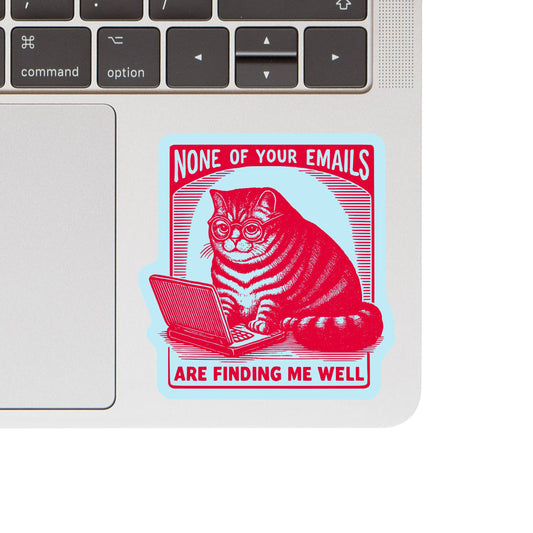 Vinyl Sticker; Work Kitty Cat (Sarcastic Cute High Quality)