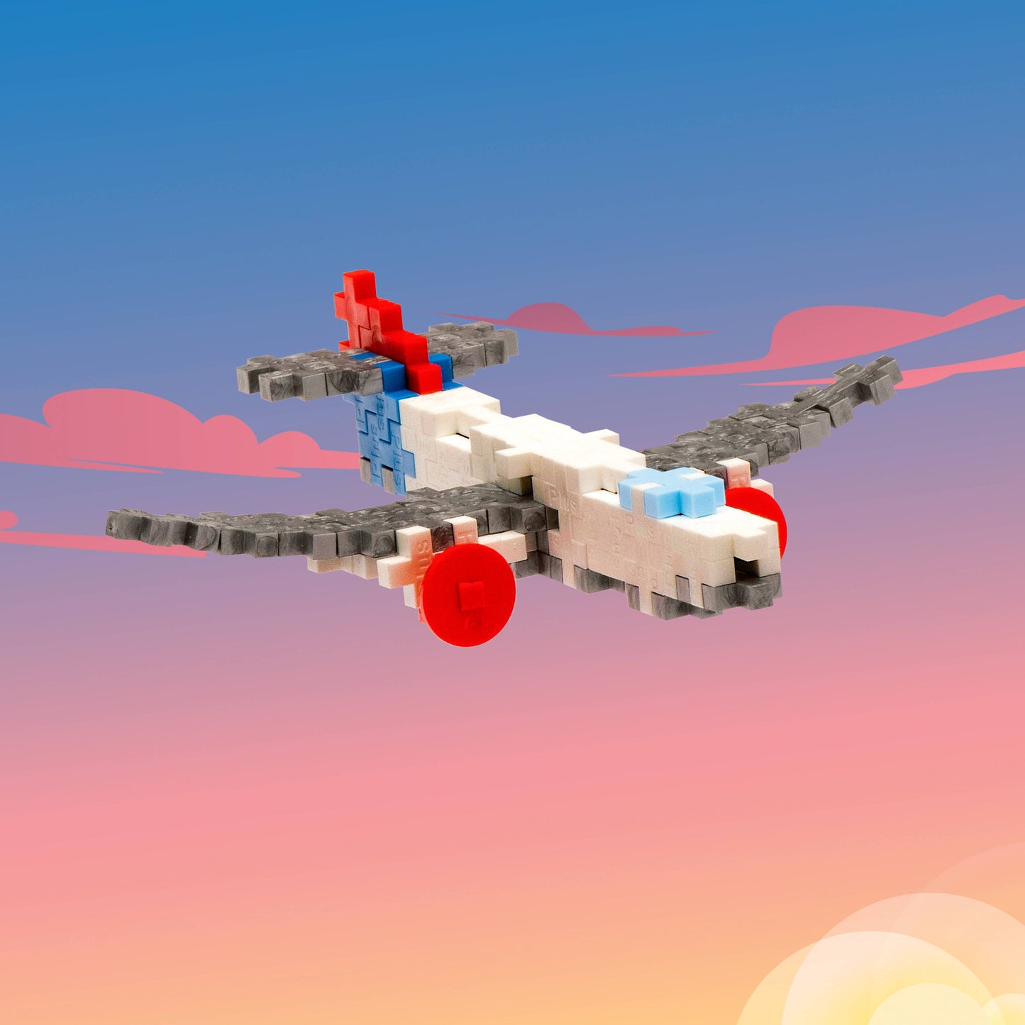 Interlocking Blocks; Airplane (With Travel Tube)