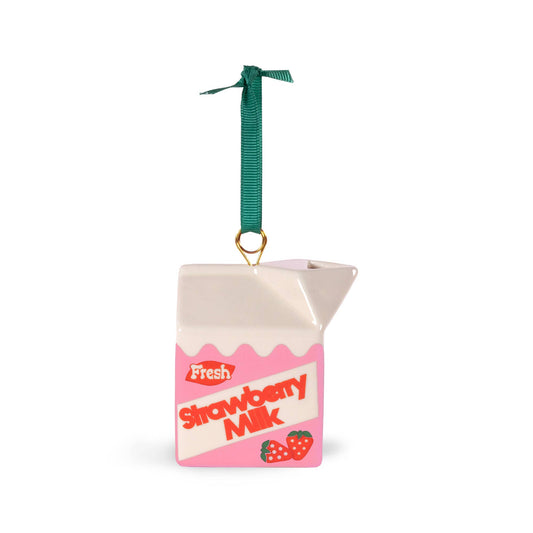 Ornament; Strawberry Milk (Ceramic)