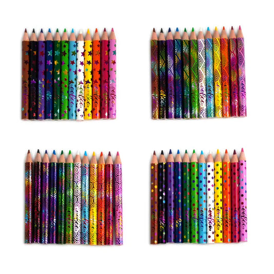 Eeboo Small Color Pencils; Animals in the Wild Assortment (12 Colors)