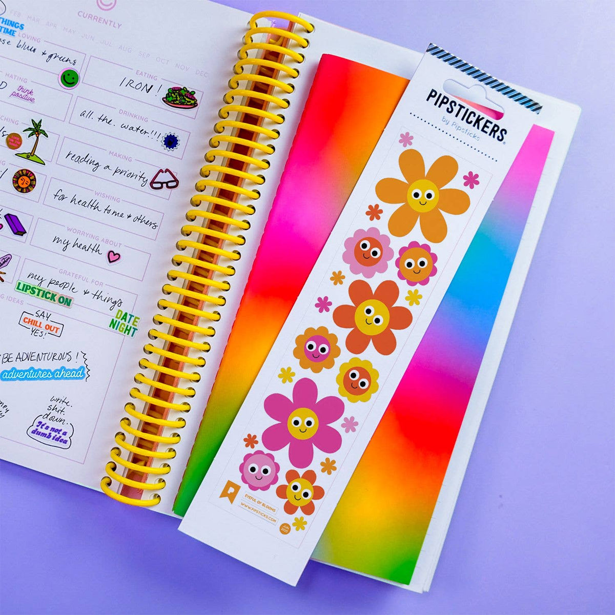 Pipsticks Sticker Sheet; Eyeful of Blooms Googly Eye Stickers