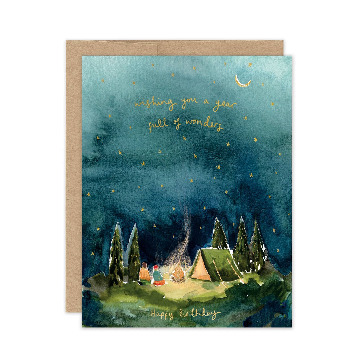 Birthday Card; Starry Night (Luxe A2 Card)