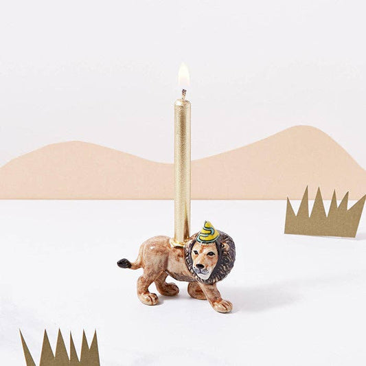 Camp Hollow Cake Topper; Lion (Hand-Painted Porcelain)