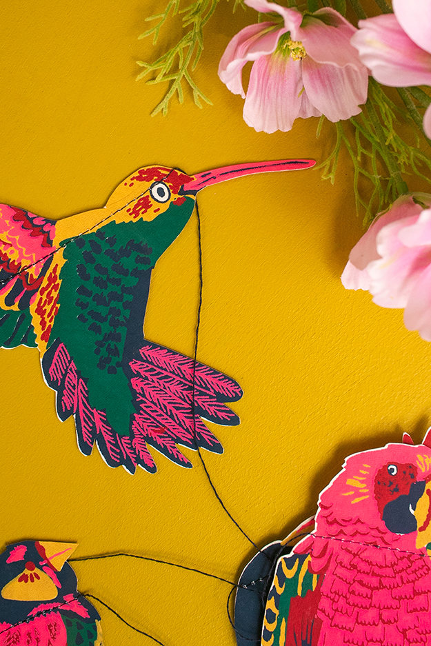 Sewn Garland; Tropical Birds | East End Press
