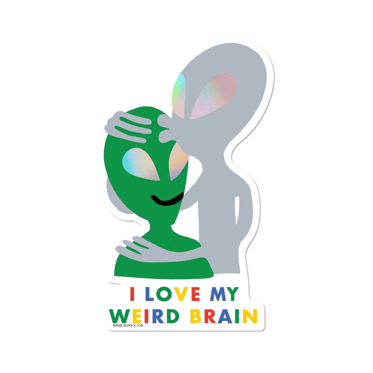 Vinyl Sticker; Weird Brain