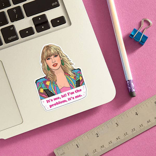Vinyl Sticker; Taylor Swift - It's Me...Hi! (Matte, Die Cut)