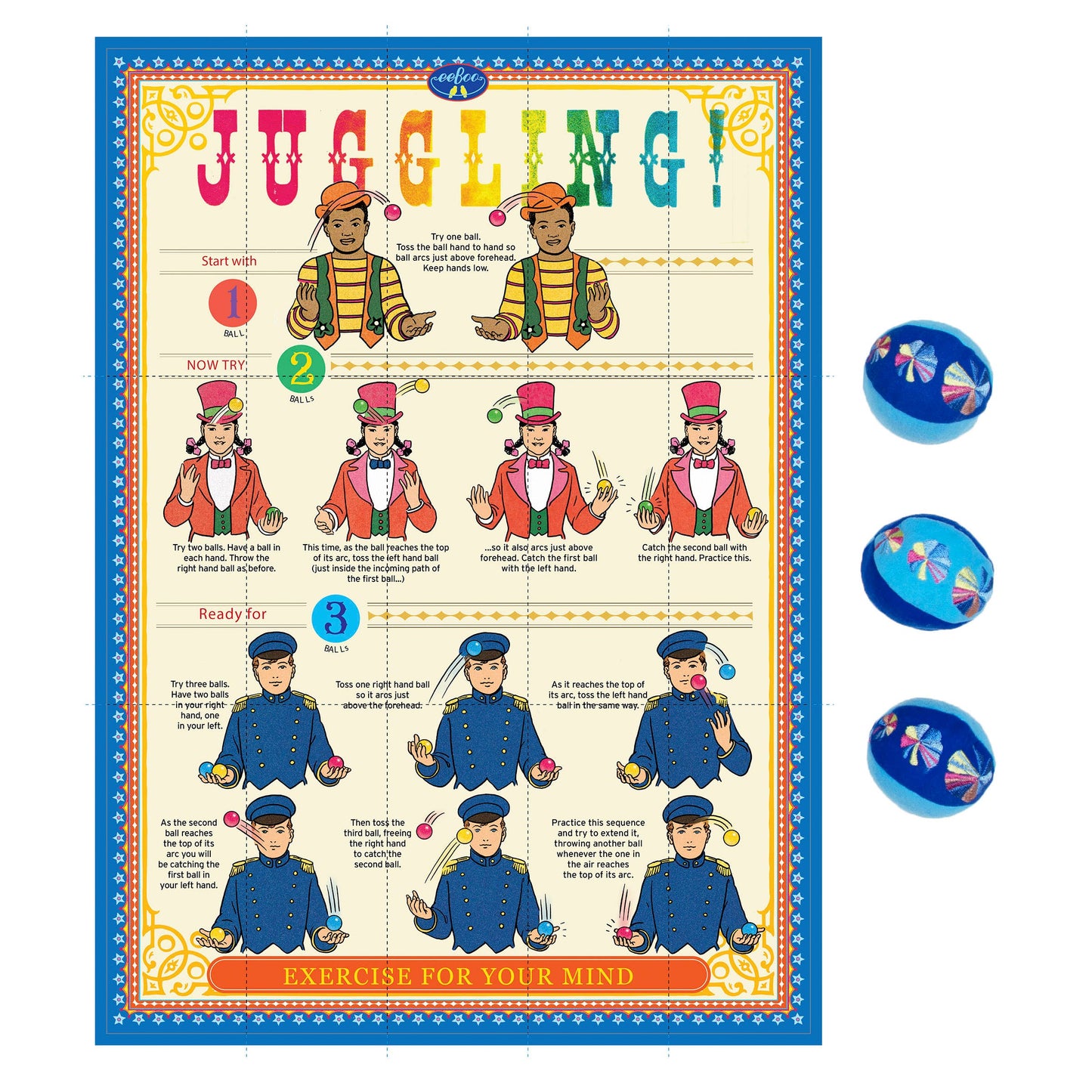 Eeboo Juggling Balls (Blue)