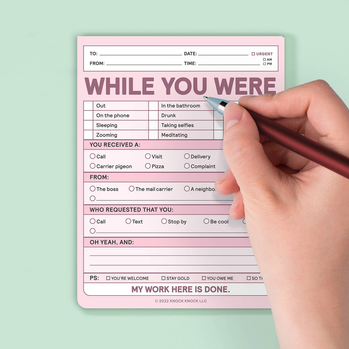 Nifty Notepad; While You Were (Pastel Version)