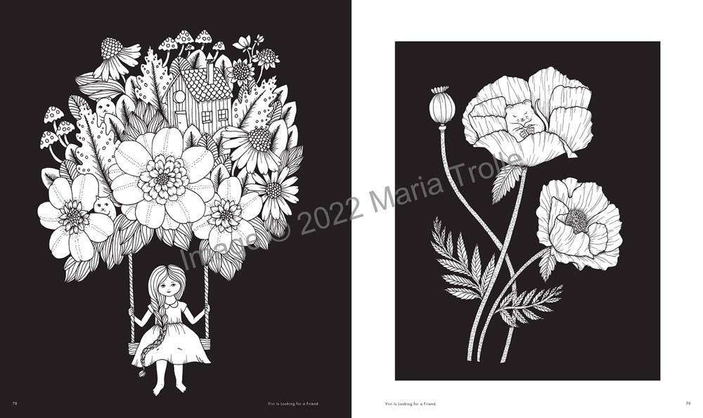 Mature Coloring Book; Maria Trolle’s Universe