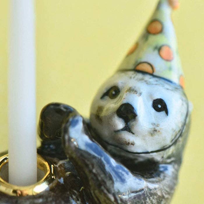 Camp Hollow Cake Topper; Otter (Hand-Painted Porcelain)