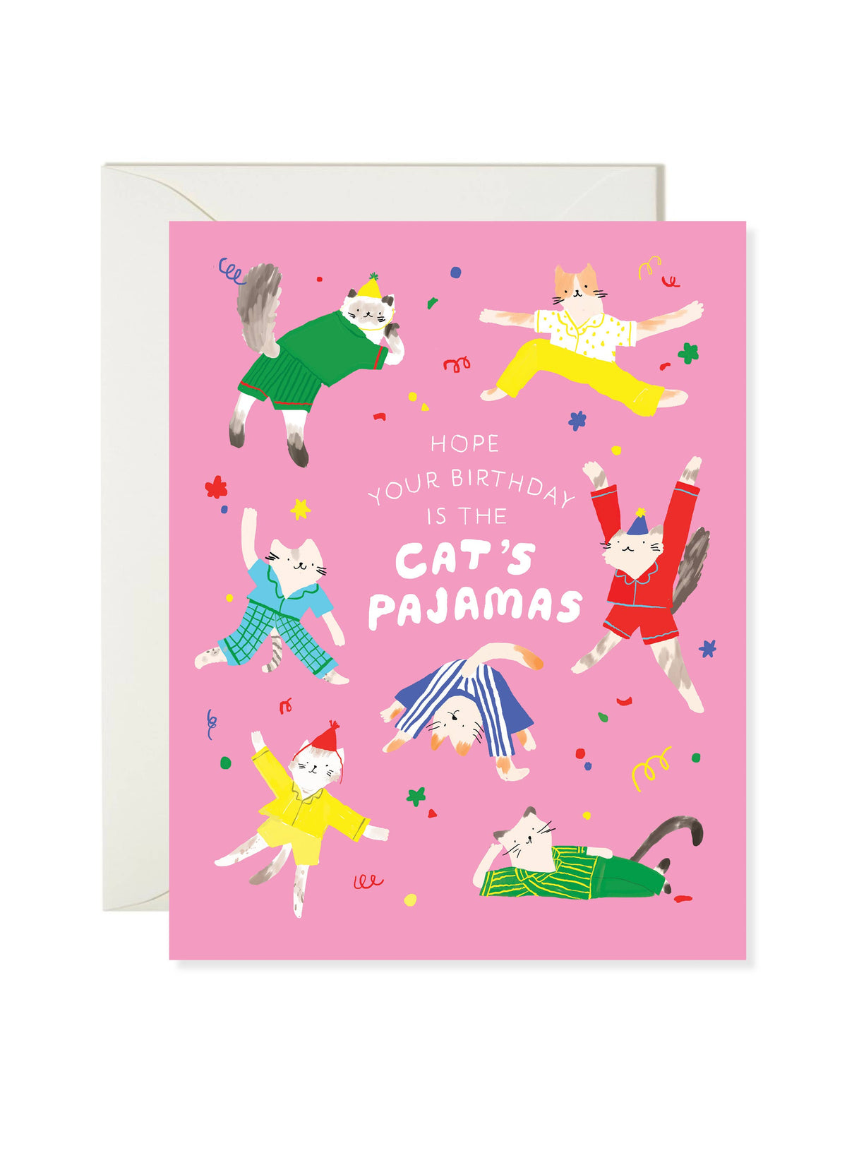 Birthday Card; Cat's Pajamas (Cat Pun)
