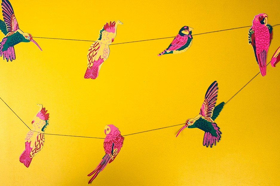 Sewn Garland; Tropical Birds | East End Press