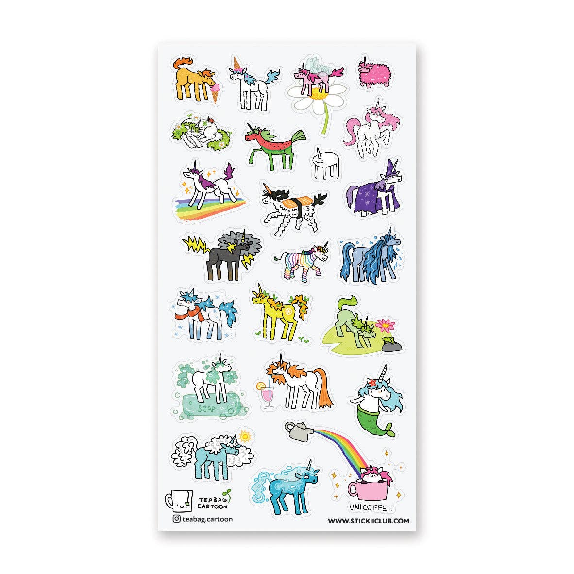 Stickii Sticker Sheet; Uni-cool Hybrids