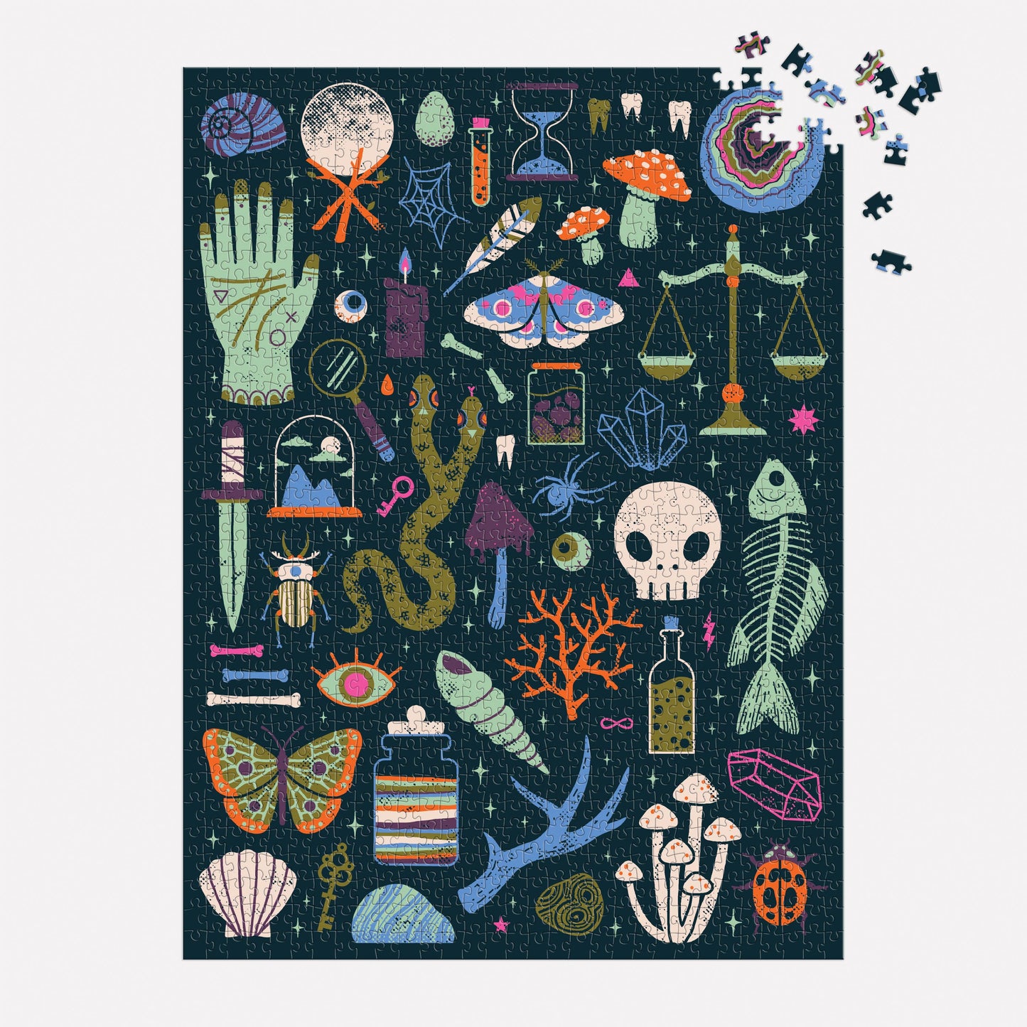 Jigsaw Puzzle; Occult and Curious (1000 Piece Glow in the Dark Puzzle)