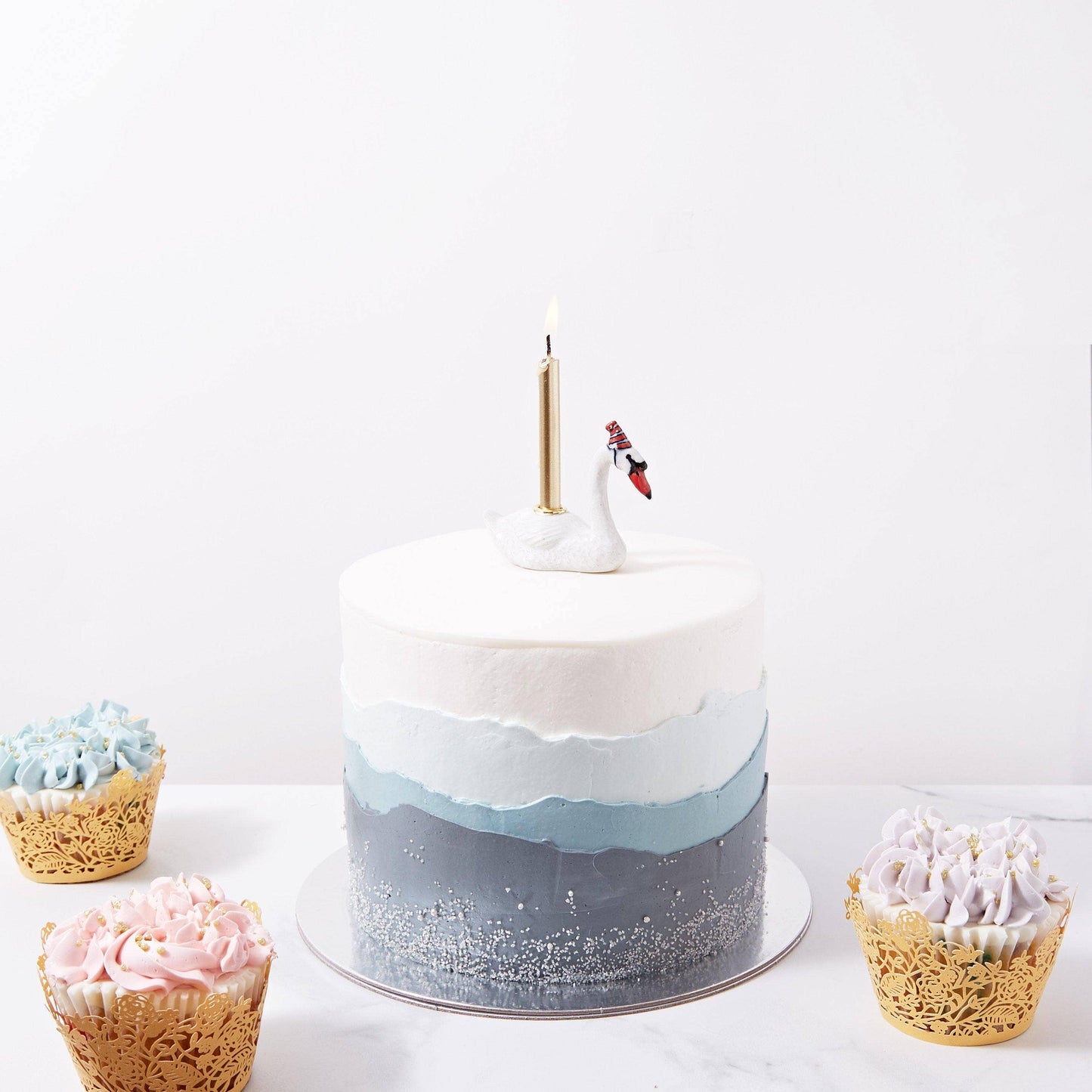 Camp Hollow Cake Topper; Swan (Hand-Painted Porcelain)